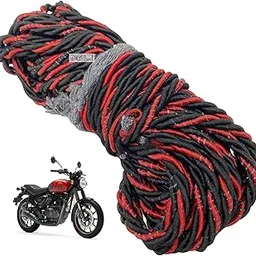 Dhe Best Bike Bullet Black Leg Guard Rope (28 Meter) Strong and Heavy Legguard Rope Black Red Compatible with RE Hunter 350-image-9