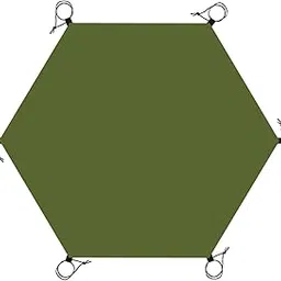 CALANDIS™ Hexagonal Tent Footprint Camping Tarp for Camping Gear Fishing Survival Gear No Tent Stakes | Tent Canopy | Tents Canopies | Camping Hiking | Outdoor Sports-picture-43
