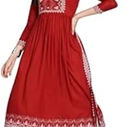 “Women’s Maroon Rayon 3/4 Sleeve Casual Kurti – Soft Rayon Fabric casule Wear Kurti for Office & Ethnic Fashion”-picture-32