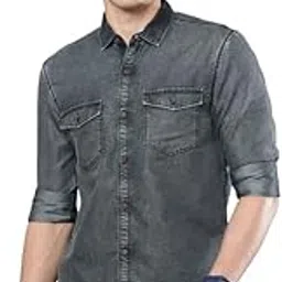streetking Street King Men Denim Double Pocket Casual Shirts-picture-37