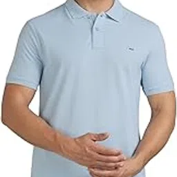 Richlook Men's Solid Polo T-Shirt | Cotton Rich | Regular Fit | Half Sleeves | Plain Collar T-Shirt for Daily & Casual Wear-image-3