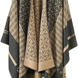 kowvowz Womens Shawl Wrap Winter Fall Poncho Retro Style Vintage Pattern Cape Wraps Lightweight Open Front Sweater Cardigan-picture-14