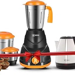 Havok Stainless Steel Mixer Grinder 750 W (3 Jar, Black) With Electric Kettle 1.5 Litre 1500W For Boiling Water, Soup (Silver) Super Combo | Combo For, 1.5 Liter, 750 Watt-image-73