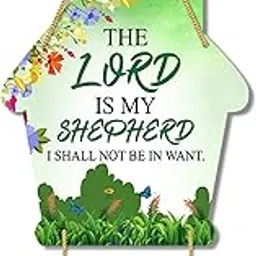 AR Creative - The Lord is My Shepherd - Bible Verse Wall Hanging For Home Decoration, Bible Quotes MDF Wooden Wall Art, Bible Verse, Home, Office Decor, Wall Wood Hanger (21 inch x 8 inch)-picture-28