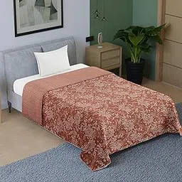 HomyReef Cotton Reversible Dohar Double Bed Size | AC Blanket Comforter Dohar | Soft Light-Weight Bed Ac Blanket (Dark Brown, Single - 56x88 Inch)-image-14