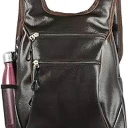 sharva enterprise Premium Quality Leather School College Backpack *46-picture-55