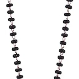ginostone Elegant Rose Gold Round Pendant Mangalsutra – Crystal Studded Modern Design for Daily-picture-27