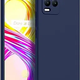 LIRAMARK Silicone Soft Back Cover Case for Realme 8 4G/Realme 8 Pro (Silicone Blue)-picture-43