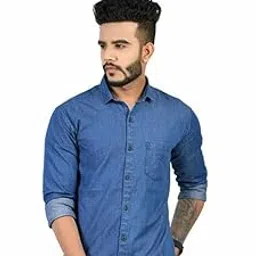 mark haydon Men Denim Full Sleeves Regular Fit Casual Shirts-picture-35