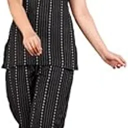 h hiphonic Women's Katha Cotton Printed Night Suit Dress-picture-57