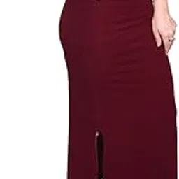 yunic29 Maroon Elegant Women Pencil Elasticated Slit Skirt -Stylish High Waist Bodycon Long Skirt for Girls-picture-51