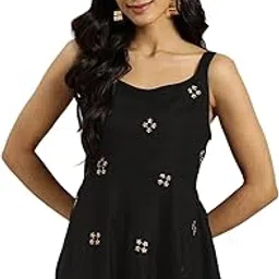 Women Zari Embroidered Liva Strappy Top-image-36