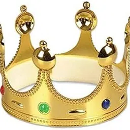 Royal King Crown with Gemstones – Adjustable Plastic Crown for Kids & Adults | Birthday, Costume Party, Halloween, Theme Events & Cosplay-picture-31