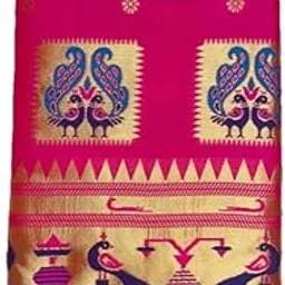 Start The Trend Women's Pink Semi Paithani Silk Saree-picture-47