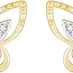 giva 14K Yellow Gold Butterfly Diamond Earrings | Gifts for Women & Girls | With Certificate of Authenticity & BIS-Hallmarked Gold Jewellery-picture-53