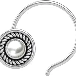 JSAJ STONE NOSEPIN Wire Nose Pin in Pure 92.5 Sterling Silver-picture-29