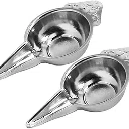 Paladai for Feeding Jhinuk Sanku Stainless Steel 7 x 4 cm (Pack of 2) | Sangu Feeder Spoon Cup | Milk Feeding Bowl | Mini Shankha Bowl | Bondla Shankh | Conch-Shaped Spoon for Feeding & Rituals-picture-31