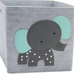 Schmick Cute Design Kids Storage Organizer Box for Toys, Clothes and More - Foldable Kids Storage Box Organizer (Elephant)-picture-23