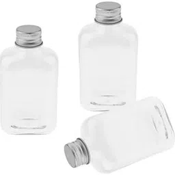 UJEAVETTE® 6x3x 150mL Empty Travel Lotion Shampoo Bottle Refillable Container Silver Caps-picture-12