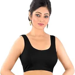 abhi Cotton Readymade Saree Blouse for Women- Sleeveless, U-Neck, Regular-fit, Stretchable, Pull-on Style-picture-45