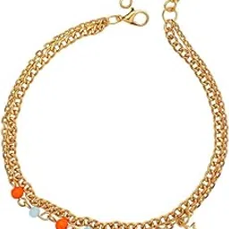 BY EVERSTYLISH Golden Beaded Layered Anklet for Women, Boho Chic, Dainty Jewelry, Adjustable Beach Anklet, Lightweight, Trendy, Elegant, Stylish Foot Accessory-image-18