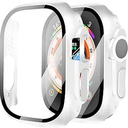 YUGYUG Compatible Apple Watch Cover Ultra 3/2/1 Apple Watch Case PC Material Apple Watch Case Glass Film One Piece Japan Asahi Glass Material Double Layer Apple Watch Cover Full Protection Tempered-image-42
