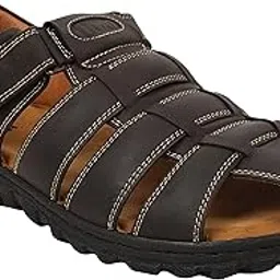 uc5 Men's Leather Closed Fisherman Sandal with Memory Foam - Dune-picture-38