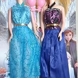 Fortune Pearl Frozen Princess Doll Set for Girl Original Frozen Princess Set Elsa Anna and The Little Snowman Olaf or a Fun Balloon Pretend Play Dolls for Girls Doll Set for Kids-image-3