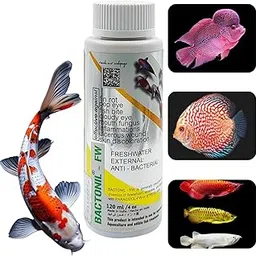 BACTONIL –FW Freshwater Anti-Bacterial Solution for Aquarium Fish | for All Common Diseases of flowerhorn, arowana and Discus (BACTONIL –FW, 120ml), Pack of 1 image 1