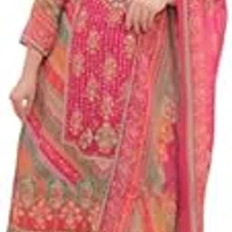 bharvita Women's Cotton Printed Sequence Embroidered Work Straight Kurta Dupatta Pant Set-picture-30
