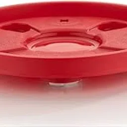 Plastic Cylinder Trolley with Wheels/Gas Trolley with Heavy Duty Plastic - Red Color-image-0