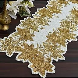 Made For You Beautiful Beaded Handmade Table Runner (Size-13 x 36 Inch, Yellow Sunfolwer, Rectangular)|Center Table Runner|Living Table Runner|Birthday Party, Gift, Wedding, Event, Festival Décoration-image-46