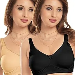 daisy dee Bra for Women's Poly Cotton Moulded Cup Full Coverage Wire-Free Brassiere Seamless T-Shirt Bra - NDLGHT-picture-27
