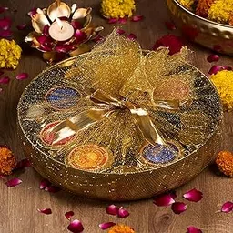 Puddles Glow & Grace Diwali Gift Hamper – Luxury Wellness & Skincare Set in Decorative Urli Bowl | Includes Glow Gel, Ubtan Powder, Body Butter, Soak Salt, Glow Scrub, Flower Petals, Puja Kit & Diyas-image-86