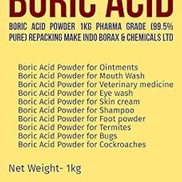 Boric Acid Powder 1kg Pharma Grade (99.5% Pure) Repacking make INDO BORAX & CHEMICALS LTD-picture-42