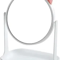 Temperia Table Makeup Mirror with Stand - Small Vanity Portable Foldable Travel Mirror for Face, Make Up, Desk, Shaving, Hostel, Ergonomic Design (Random Colors) (MN01)-image-68