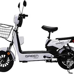 Green Udaan Low Speed Electric Scooter Non RTO 30KM Range White with Portable Charger-picture-12
