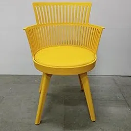 Amazon Brand - Umi Fusion Multi-Purpose ABS Plastic with Upholstery Fabric Living Room Cafetreia Dining Armchair for Kitchen, Bedroom, Waiting, Lobby, Garden Area, Indoor Chair in Yellow Color-image-74