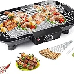 7Seas Electric Barbeque Grill, Tandoor & Grills Portable Adjustable Temperature Control Indoor and Outdoor Barbeque Grill Removable Water Filled Drip Tray(1Pcs)(Black)-picture-68