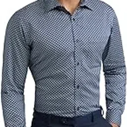 raymond Men Slim Fit Structure Pattern Pure Cotton Semi Cutaway Collar Full Sleeve Formal Shirt-picture-25