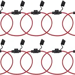 KOLACEN Automotive Car Truck In-line 18 Awg Gauge Fuse Holder for Mini Blade Type Fuse (Pack of 10)-picture-49