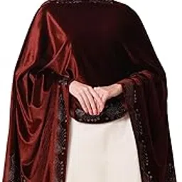 pashmoda Women Velvet Crystal Work Stole, Shawl and Wrap | Evening Wraps for Women| Women Shawl Wrap Scarf Pashmina (Size: 72X207 CM)-picture-22