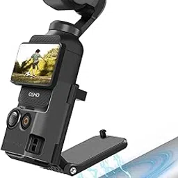 ELFOG Magnetic Mount Stand Compatible with DJI Osmo Pocket 3, Pocket3 Accessories Expansion Adapter Magnet Suction Case Holder on Desktop, Vertical Surface, 180° Adjustable, Quick Fixation, Black-picture-46