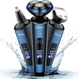 Hatteker Mens Electric Shavers Razor Beard Trimmer Rotary Facail Head Shaver for Men Sideburn Trimmer Nose Trimmer Wet Dry IPX7 Waterproof Rechargeable Cordless 3 in 1-picture-20