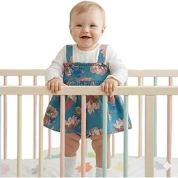 Baby Girl Floral Suspender Dress with Attached White Ruffle Sleeves– (0–12 Months)-picture-19