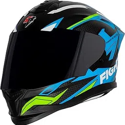 Steelbird SBH-57 Fighter F7 ISI and DOT Certified Full Face Graphic Helmet for Men and Women with Inner Silver Sun Shield-image-5