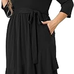 tashvika's Women's Plus Size Flowy Wrap Ruffle Maxi Dress-picture-27
