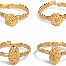 aanyacentric Combo of 2 Pair Toe Rings Adjustable Trendy & Fashionable Accessories-picture-48