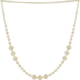 zaveri pearls Gold Tone Traditional Kundan & Pearls Embellished Bridal Kamarbandh For Women-ZPFK15968-picture-28