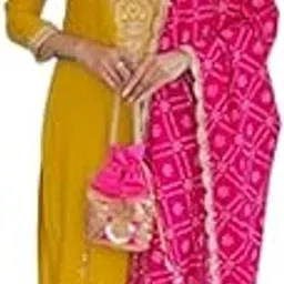 naixa Women's BSY Viscose Embroidered Straight Kurta with Pant and Dupatta Sets (NX-628)-picture-37